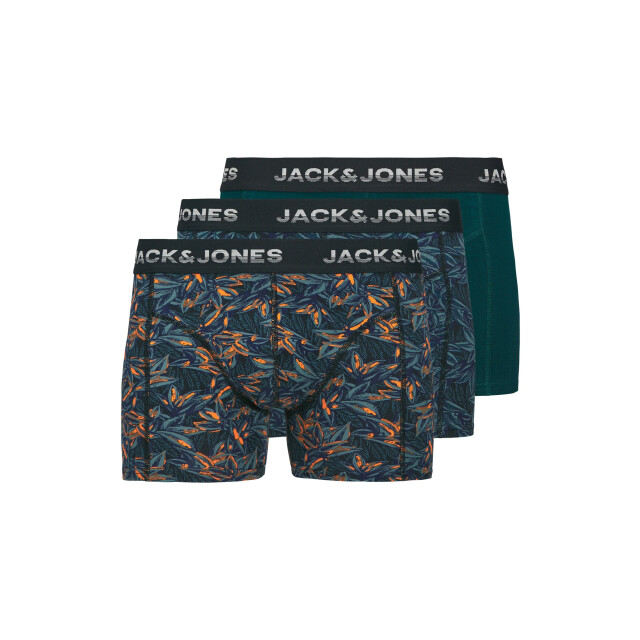 Jack & Jones Heren boxershorts trunks jacmaxwell 3-pack donkerblauw/oranje 12283353 large