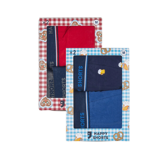 Happy Shorts Heren boxershorts oktoberfest bier/gingerbread 4-pack HS-J-1083+1085 large