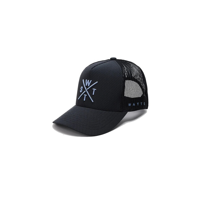 WATTS Unisex cap tribe logo effen donkergrijs/lichtblauw 1TRIBE large