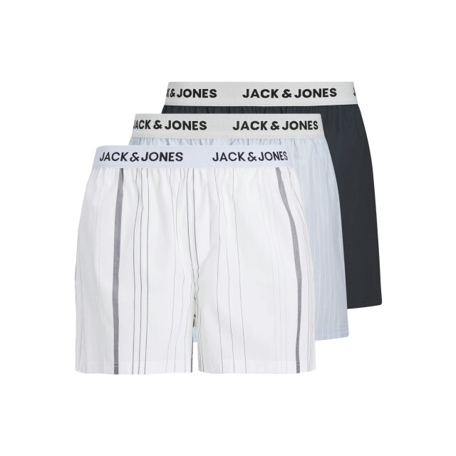 Jack & Jones Heren wijde boxershorts geweven katoen jacanchor 3-pack multicolor 12276583 large
