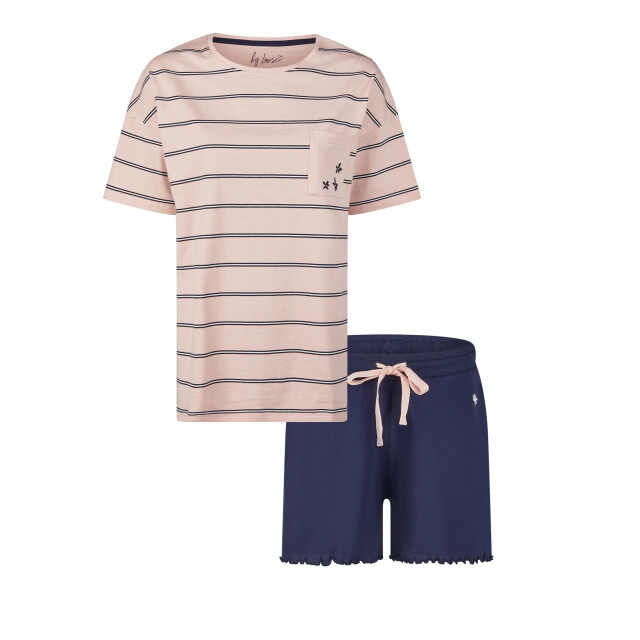 By Louise Dames korte pyjama set shortama roze BL-566-02 large