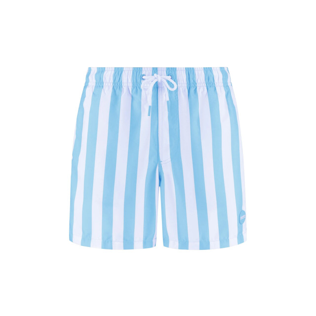 Shiwi Heren zwemshort broad stripe lichtblauw/wit 1441100200-6813 large