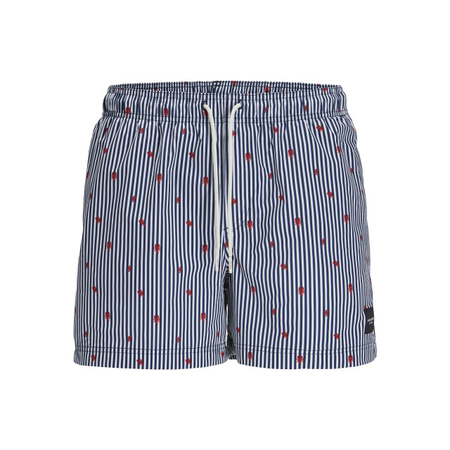 Jack & Jones Heren zwemshort jpstmaui jjswim gestreept kreeft 12272933-Navy Blazer large