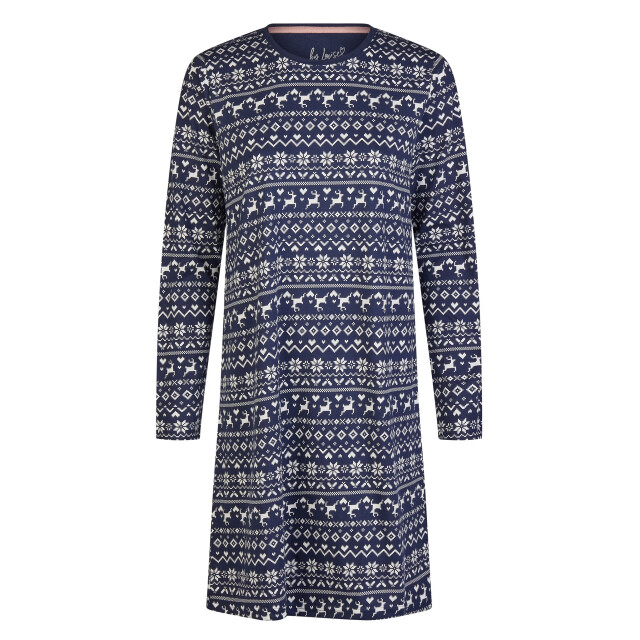 By Louise Dames nachthemd lange mouw winter print BL-413-02 large