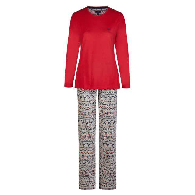 Happy Shorts Dames kerst pyjama set met print norway HS-1078-3 large