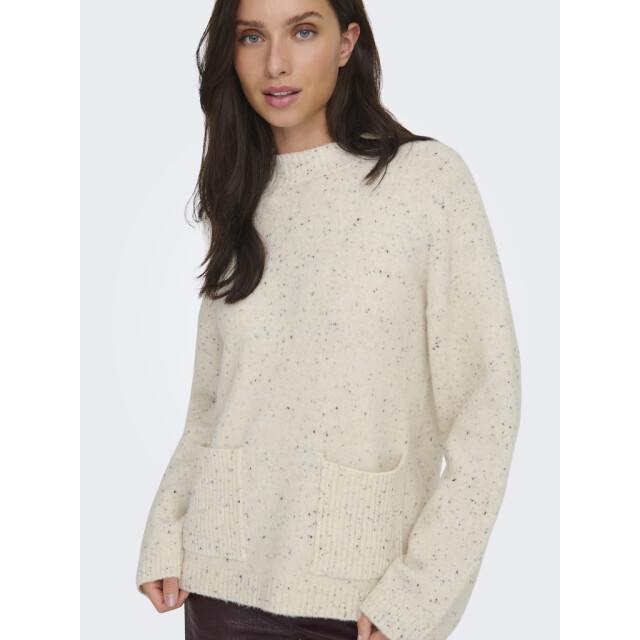 Jacqueline de Yong Jdyvirginia life ls hn pocket pull knt ecru dessin 4219.08.0029 large