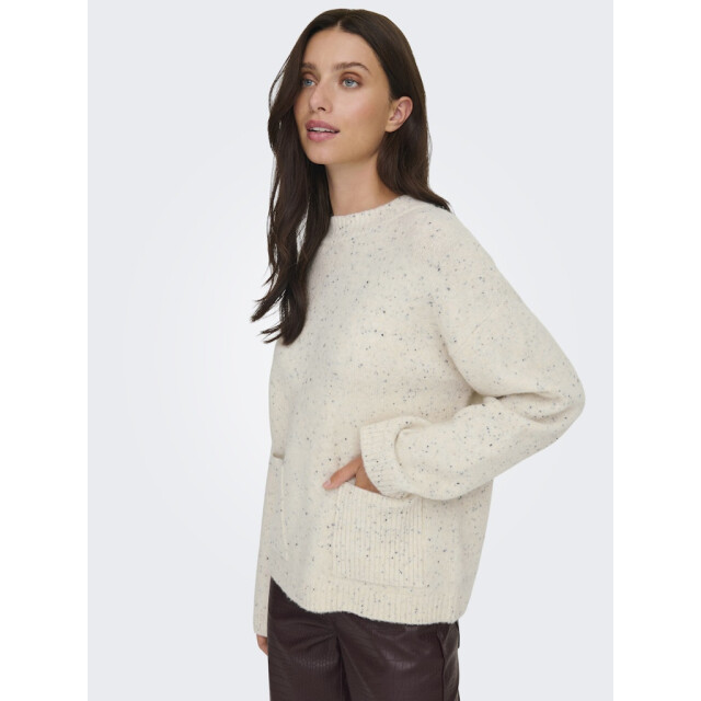 Jacqueline de Yong Jdyvirginia life ls hn pocket pull knt ecru dessin 4219.08.0029 large