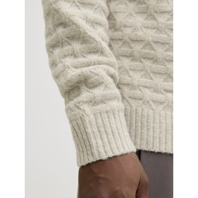 Jack & Jones Jprblasimon structure knit crew neck ln beige 5219.05.0004 large