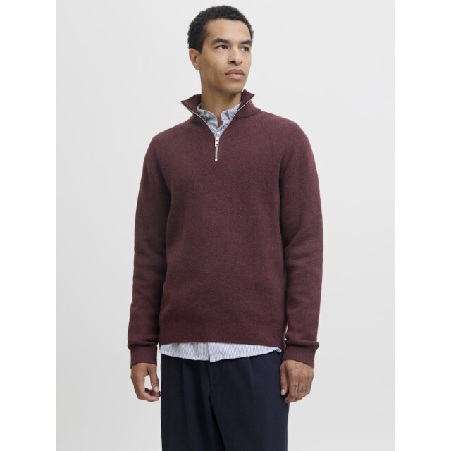 Jack & Jones Jprblamilano stitch knit half zip sn bordeaux 5219.47.0004 large
