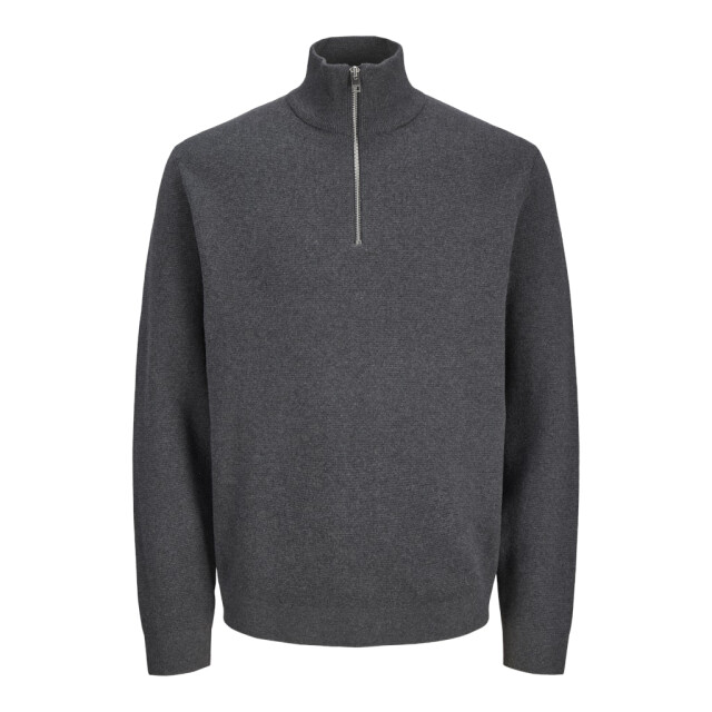 Jack & Jones Jprblamilano stitch knit half zip sn antraciet 5219.85.0030 large