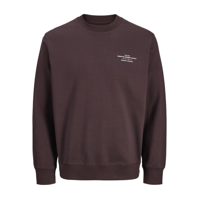 Jack & Jones Jprblachad branding sweat crew neck ln aubergine 5209.54.0002 large