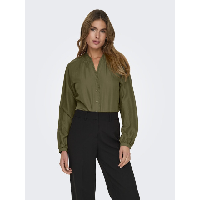 Jacqueline de Yong Jdyloli ls lace shirt wvn dia army 4309.26.0004 large