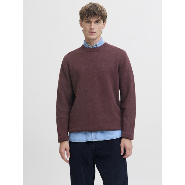 Jack & Jones Jprblamilano stitch knit crew neck sn bordeaux 5219.47.0006 large
