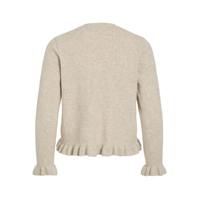 Vila Vijacia o-neck ls frill knit cardibfs beige 4249.05.0058 large