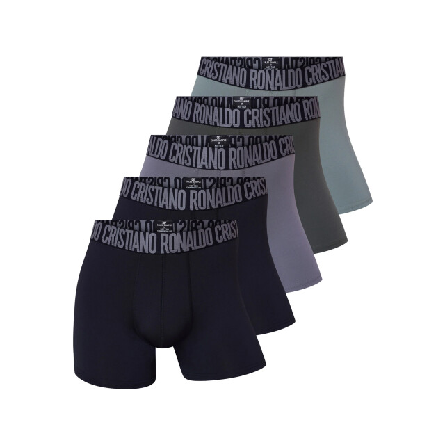 CR7 Heren boxershorts sportondergoed microfiber zwart/groen/grijs 5-pack 300-8523-49-700 large