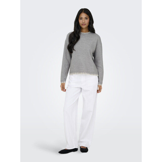 Jacqueline de Yong silja l/s on contrast pullover k 15361187 december sky 06712.210.0031 large