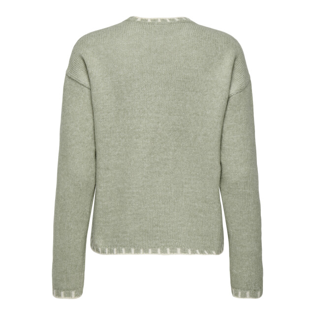 Jacqueline de Yong silja l/s on contrast pullover k 15361187 seagrass 06712.315.0004 large