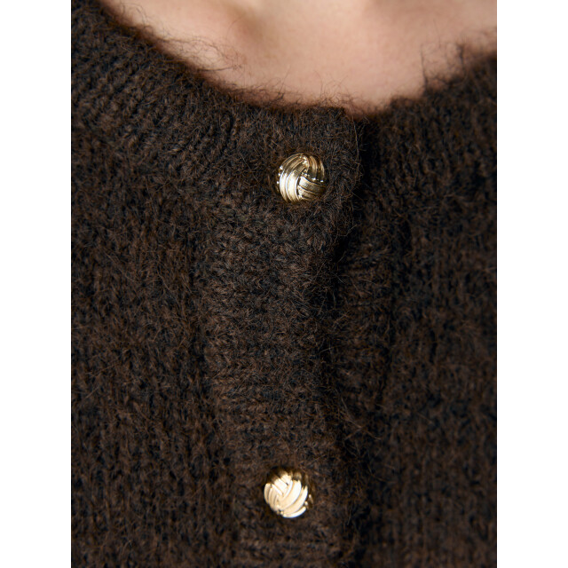 Object objsaggia re l/s knit cardigan noos 23046886 seal brown 06712.840.0147 large