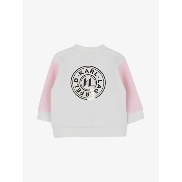 Karl Lagerfeld Meisjes baby joggingpak ecru roze Z30670-N74 large
