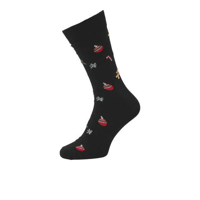 Jack & Jones Heren kerst giftbox sokken + boxershorts jacmistletoe zwart/donkergroen 12285134-Black large