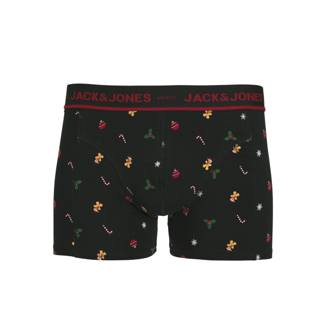Jack & Jones Heren kerst giftbox sokken + boxershorts jacmistletoe zwart/donkergroen 12285134-Black large