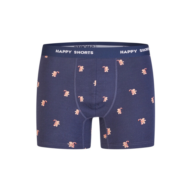 Happy Shorts Heren boxershorts kerst 2-pack donkerblauw/grijs HS-J-1201 large