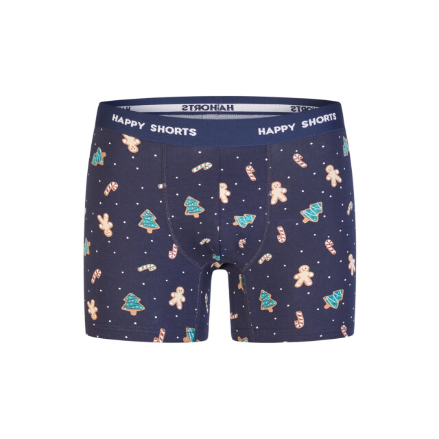 Happy Shorts Heren boxershorts kerst 2-pack donkerblauw/bordeaux HS-J-1198 large