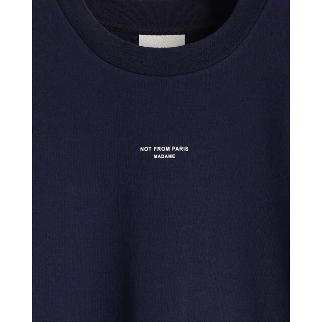 Drole De Monsieur Heren le tshirt slogan classique PERM-TS202-CO002-Navy large