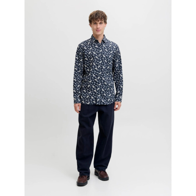 Jack & Jones Jprblayork print dobby l/s shirt 12286665 large