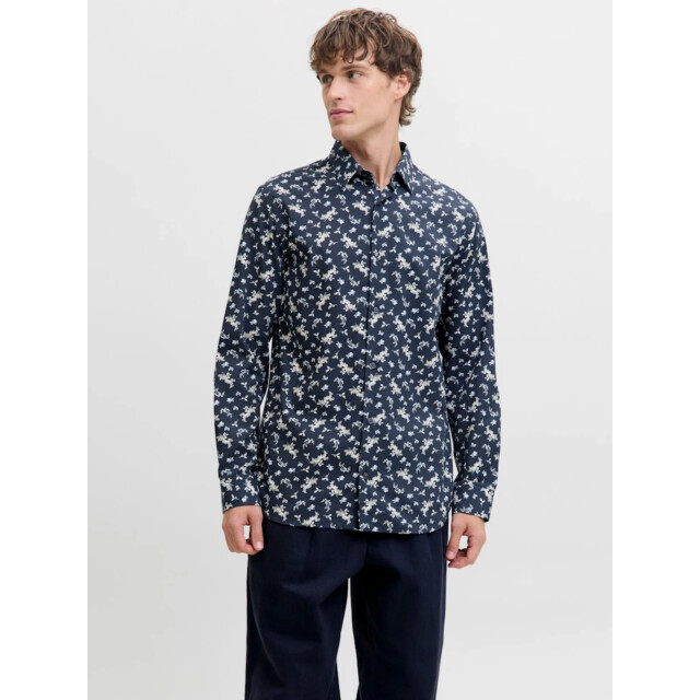 Jack & Jones Jprblayork print dobby l/s shirt 12286665 large