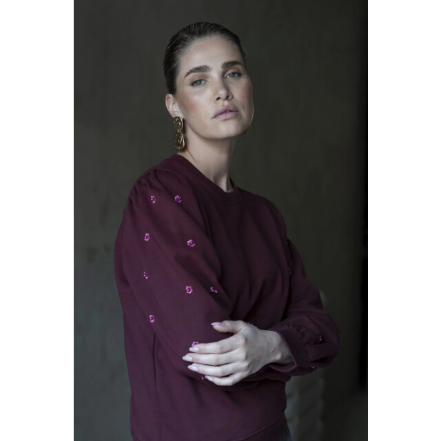 Geisha 52870-21 485 sweater with pearls port/pink 52870-21 485 large