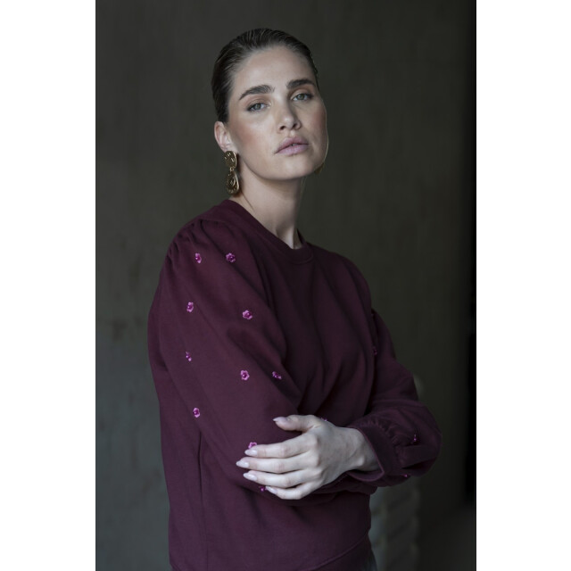 Geisha 52870-21 485 sweater with pearls port/pink 52870-21 485 large