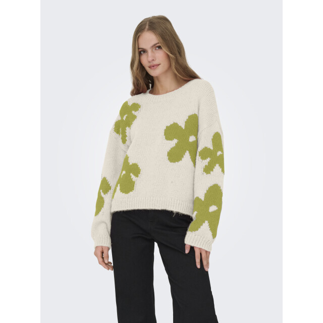 Only Onlbootle life ls flower o-neck knt 15361111 large