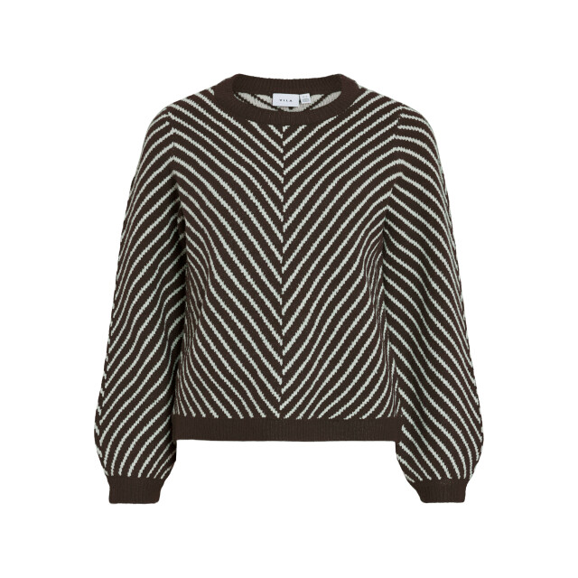 Vila Vikhaia o-neck l/s stripe knit top/ 14111338 large