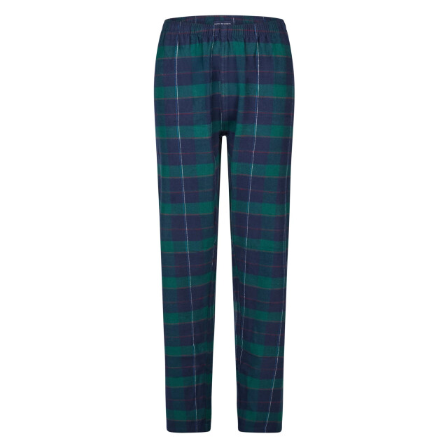 Happy Shorts Dames kerst pyjama set shirt + broek blauw/groen geruit flanel HS-1203-HSW-25-9 large