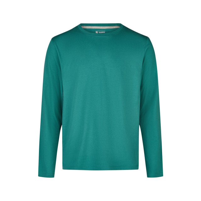 Happy Shorts Heren kerst pyjama set shirt + broek groen/donkerblauw gingerbread print HS-1208-HSM-25-7 large