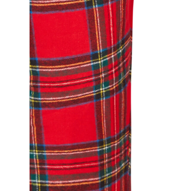 Happy Shorts Dames pyjama broek lang geruit flanel HS-1216-check rot large