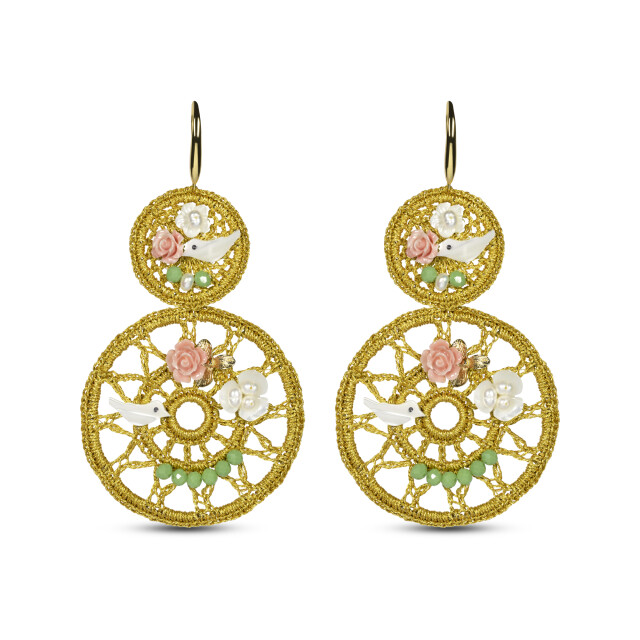 Uzurii Dreamcatcher gold oorbellen, goud verguld 19.612.77 large