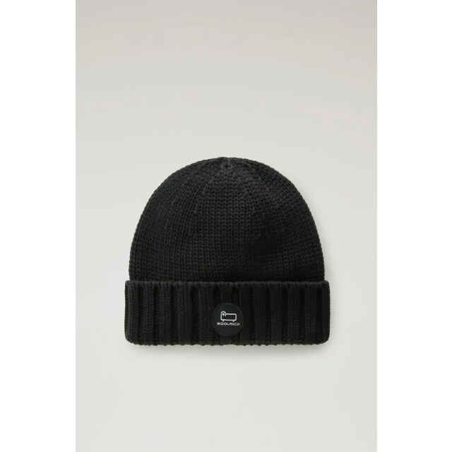 Woolrich Beanie merino wool logo 160584196 large