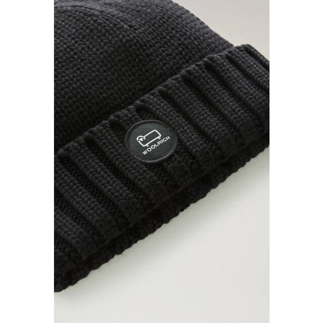 Woolrich Beanie merino wool logo 160584196 large