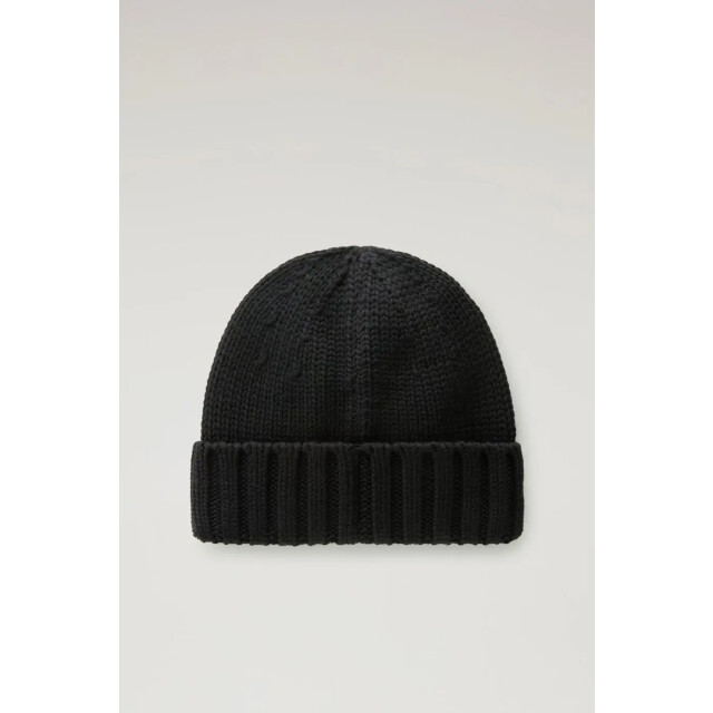 Woolrich Beanie merino wool logo 160584196 large