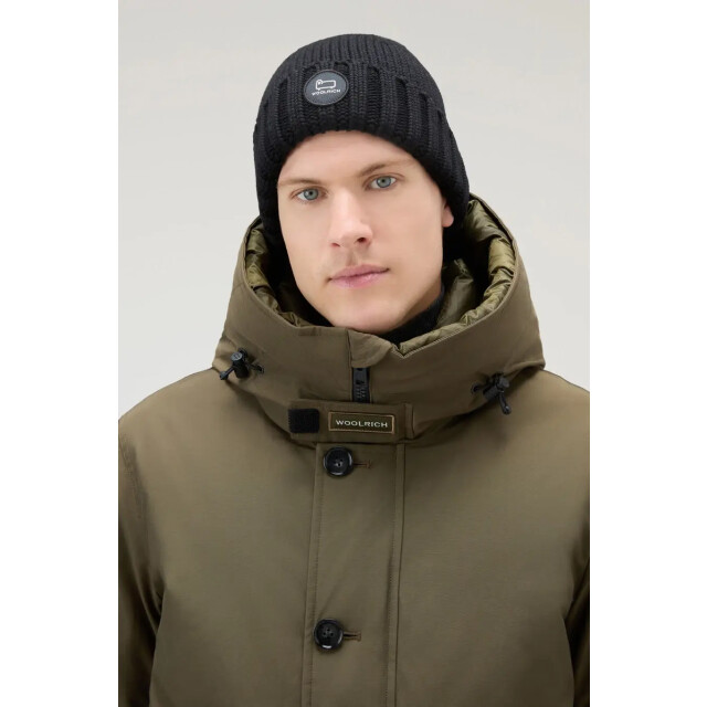 Woolrich Beanie merino wool logo 160584196 large