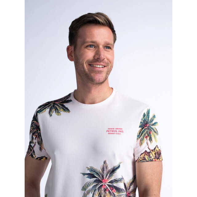Petrol Industries Men t-shirt met botanische print M-1040-TSR673 large