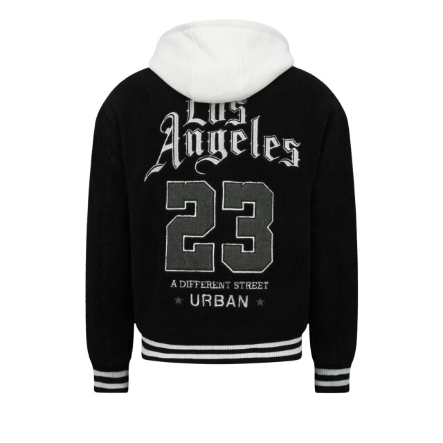 Enos Oversized baseball jacket teddy jas met capuchon GI-537 large