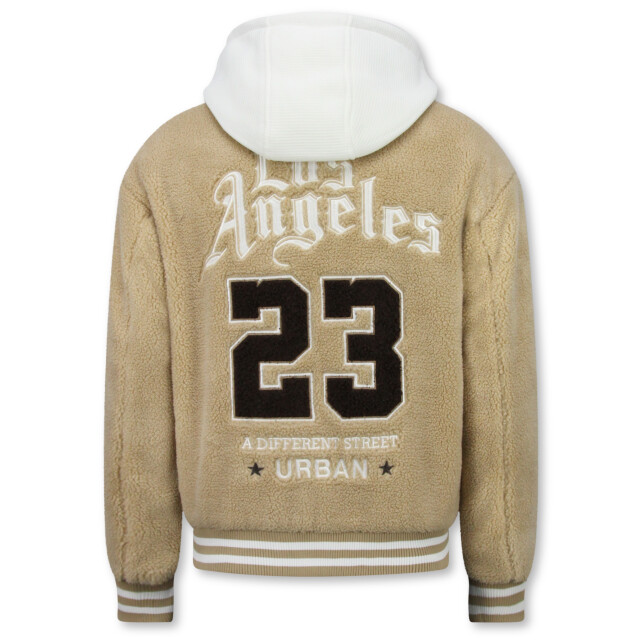 Enos Teddy jas met capuchon oversized baseball jacket GI-537 large