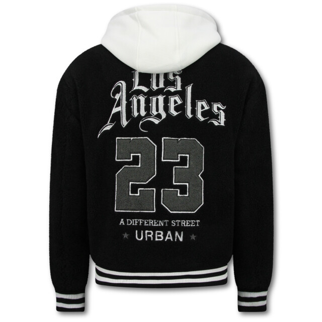 Enos Oversized baseball jacket teddy jas met capuchon GI-537 large