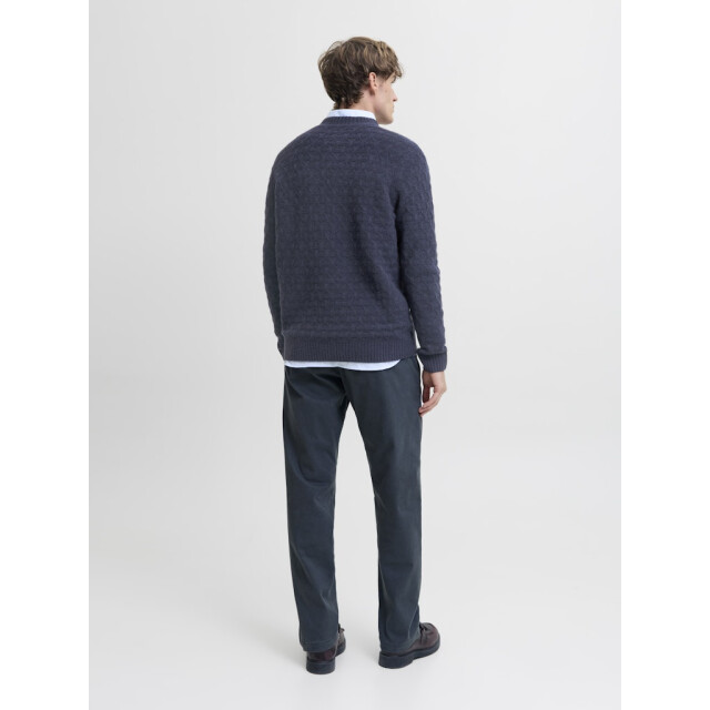 Jack & Jones Jprblasimon structure knit crew neck ln navy 5219.37.0030 large