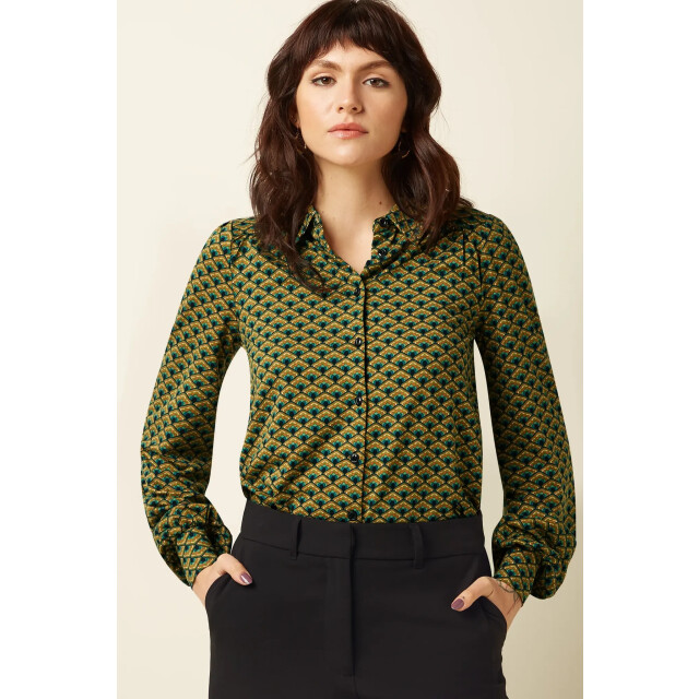 King Louie Carina blouse frio 10164 spruced green 10164 large