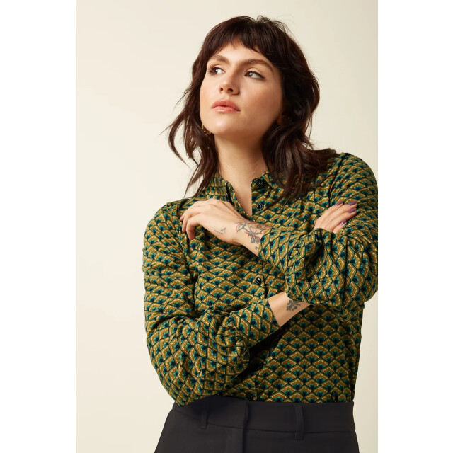 King Louie Carina blouse frio 10164 spruced green 10164 large