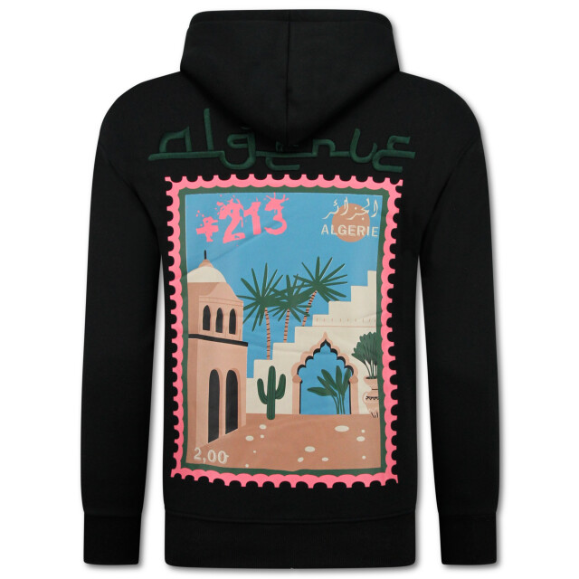 Top-Star Oversized hoodie met capuchon algerie print FF-5816 large